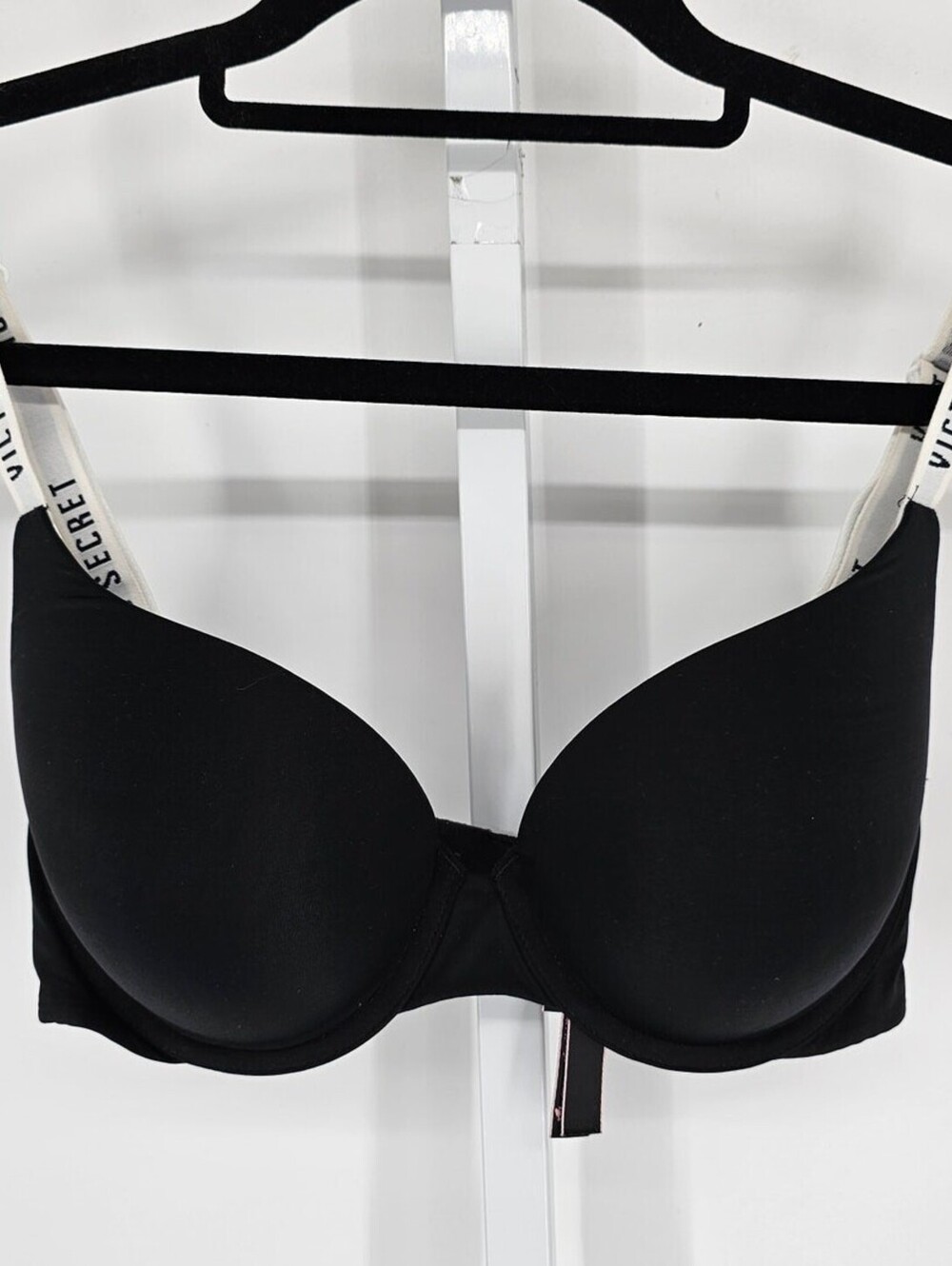 Victorias Secret Womens Sz 34D T Shirt Push Up Full Coverage Bra Black
